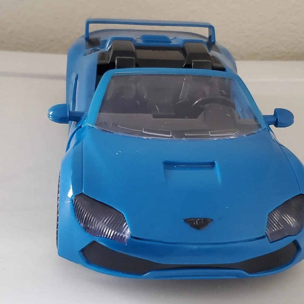 Driven by Battat Blue Convertible Sports Car Toy Vehicle DRI-V3N License Plate